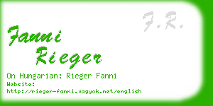 fanni rieger business card